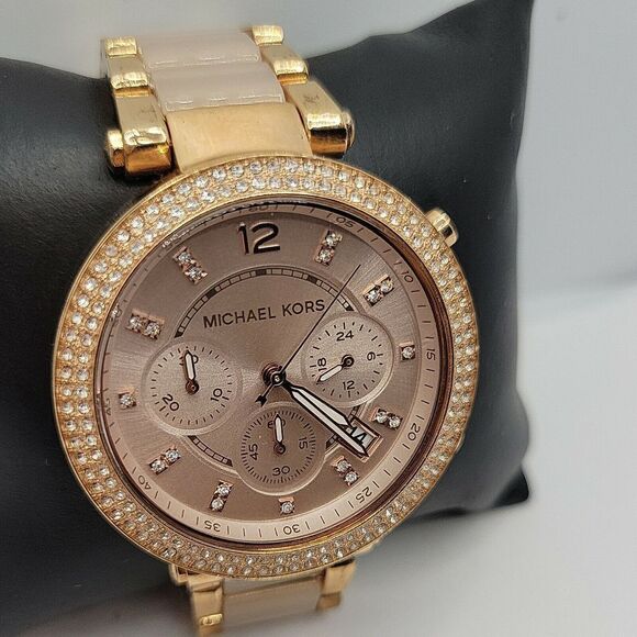 Michael Kors Parker MK5896 Womens Stainless Steel Analog Dial Quartz Watch AM706 - Picture 4 of 11